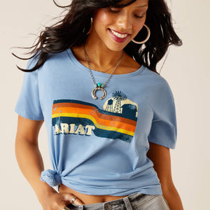 Ariat Acres T-Shirt- Light Blue Heather