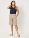 Santorini Cotton Pull On Shorts - Natural