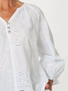 Mila Cotton Lace Top - White