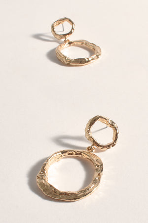 Molten Circle Drop Earrings