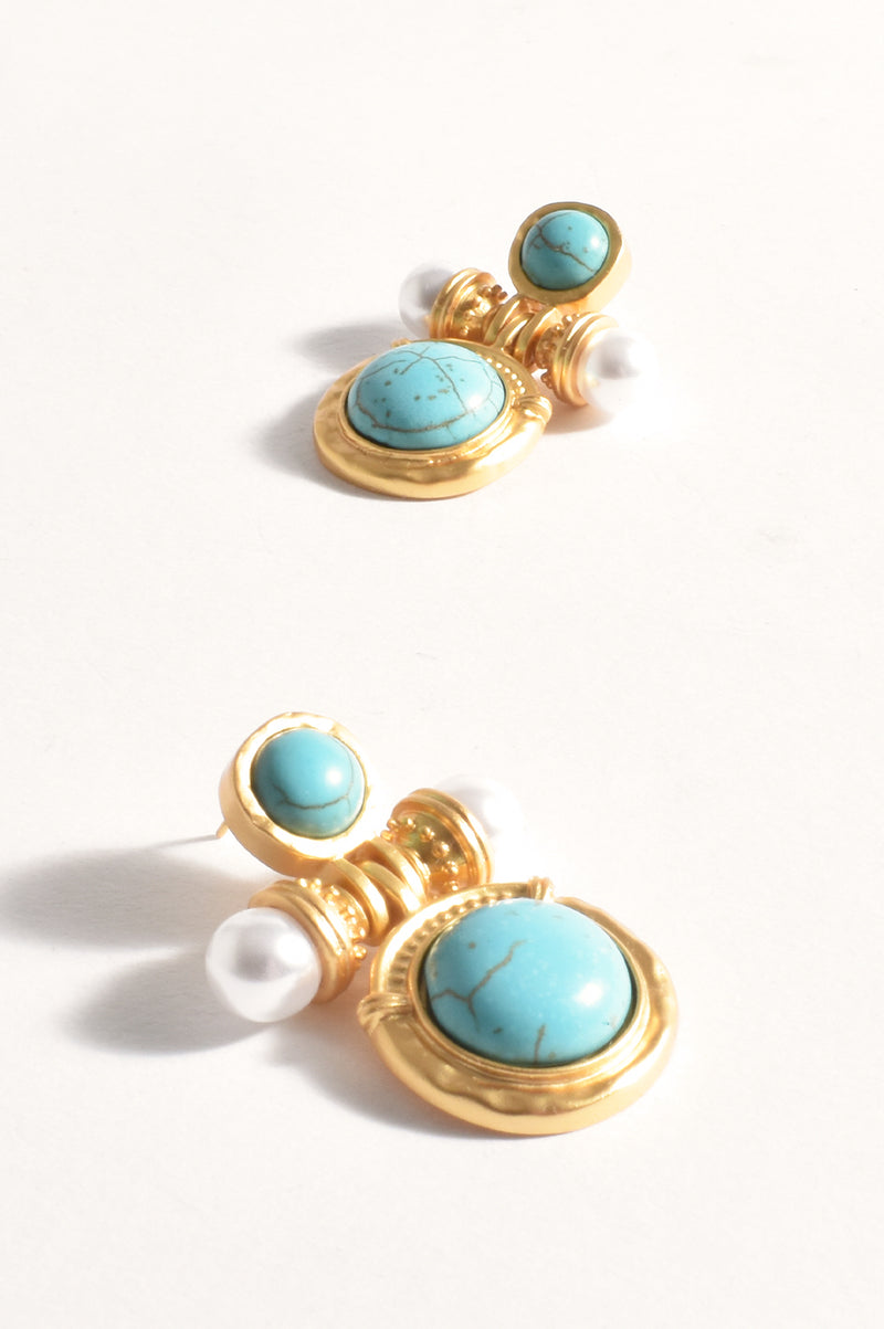 Statement Stone Drop Earrings