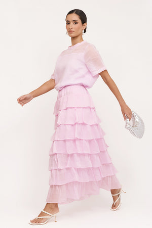 Maisy Ruffle Ramie Skirt