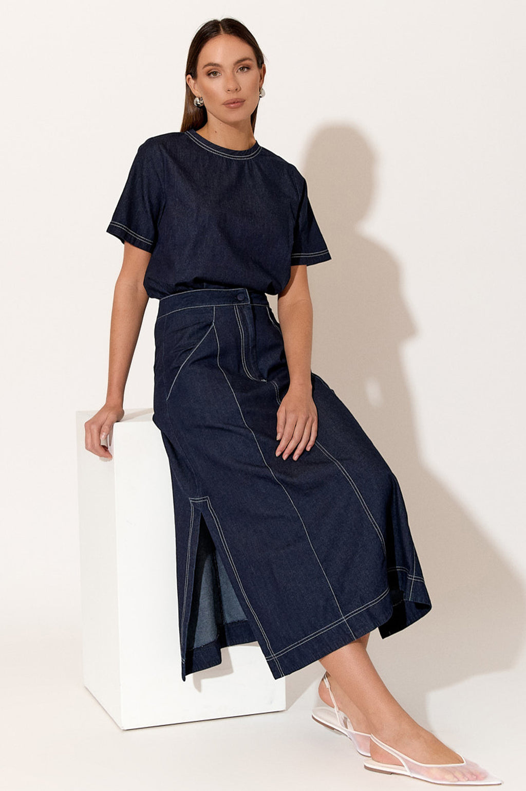 Alexandria Light Weight Denim Skirt