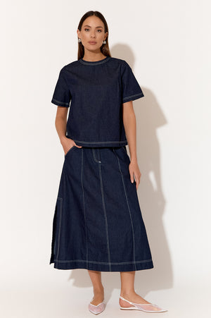 Alexandria Light Weight Denim Skirt