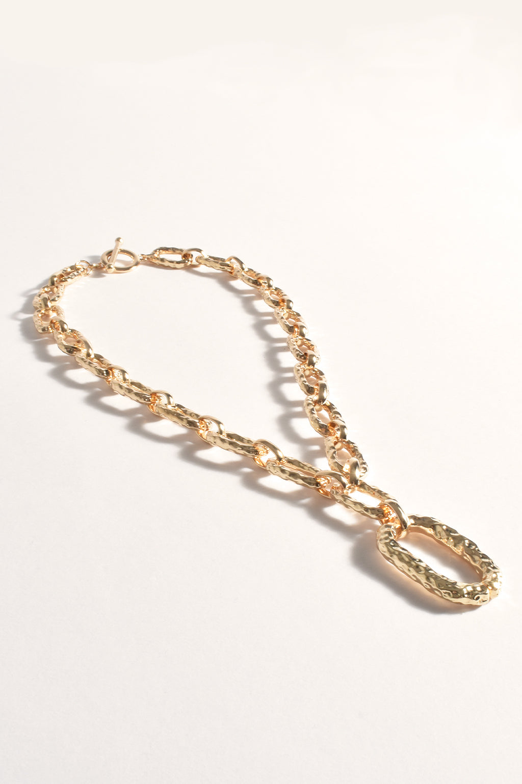 Oval Drop Chain Necklace