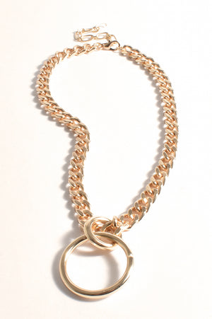 Ring Drop Chain Necklace