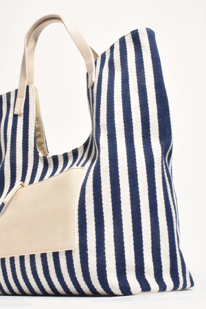 Summa Stripe Canvas Tote