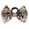 Cowhide & Tooling Leather Bow Hair Tie