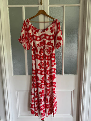 Kaida Red Maxi Dress