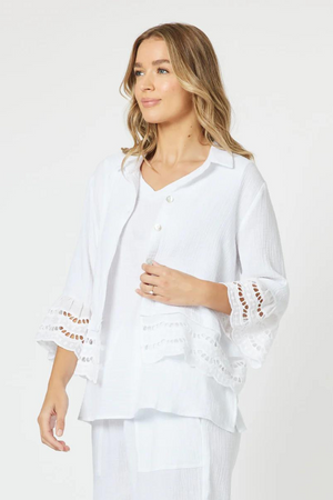 Libby Byron Cotton Shirt - White