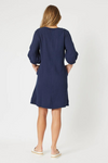 Byron Cotton Dress - Navy