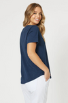 Slub Cotton Tee - Navy