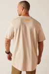 Men's Rebar Cotton Strong Block S/s Tee- Oatmeal Heather