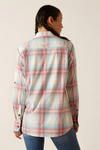 Rebar Made Tough DuraStretch Work Shirt- Vanilla Ice Plaid