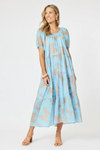 Malaba Off The Shoulder Dress - Blue