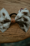 Cowhide & Tooling Leather Bow Hair Tie