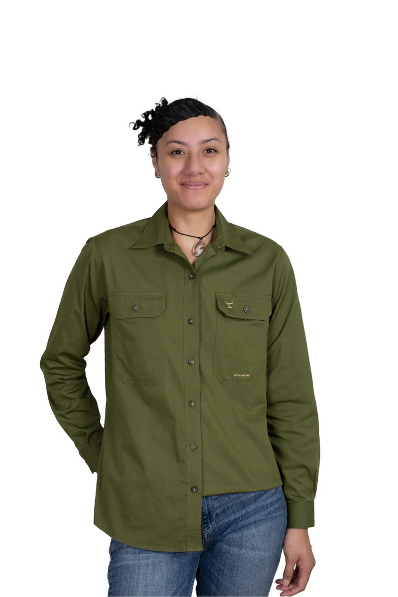 Women's Brooke Work Shirt- Olive