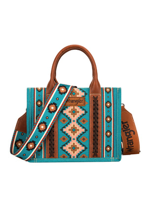 Southwestern Crossbody Bag- Aqua