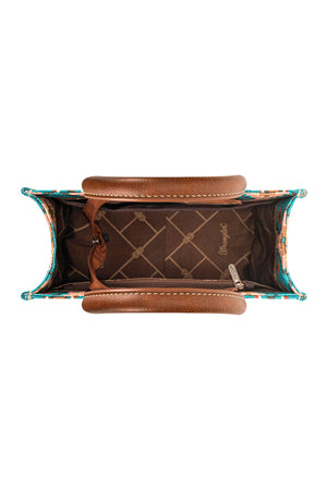 Southwestern Crossbody Bag- Aqua