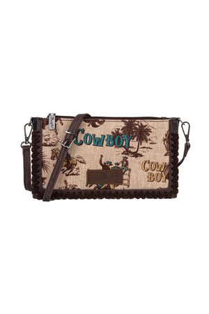 Printed Crossbody Clutch Bag