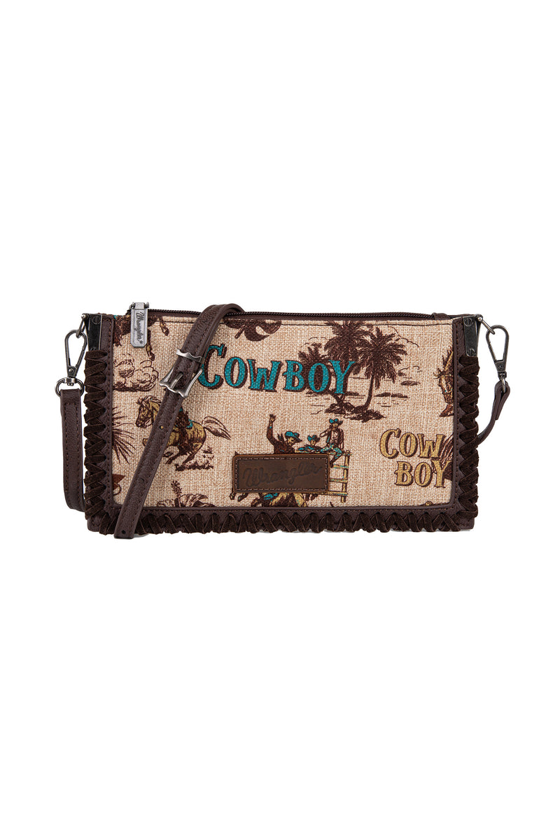 Printed Crossbody Clutch Bag