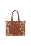 Aztec Crossbody Tote Bag- Tan