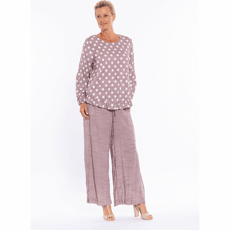 Side Split Wide Leg Pant